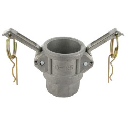 Camlock tipo D tipo 1 1/4 colio vidinis sriegis, aliuminis HCN100DAL032