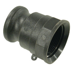 Camlock tipo A tipo 1 1/2 colio vidinis sriegis, polipropilenas 18106A