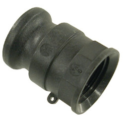 Camlock tipo A tipo 1 1/2 colio vidinis sriegis 2 1/4 colio polipropilenas 18106A5