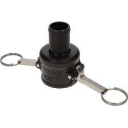 Camlock C tipo 1 1/4 colio žarnos antgalis, polipropilenas 18105C