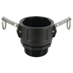 Camlock B tipo 3 colių išorinis sriegis, polipropilenas 18109B