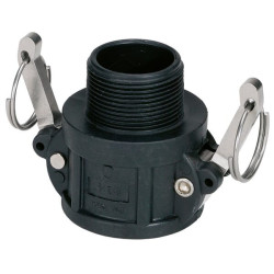 Camlock B tipo 1 1/4 colio išorinis sriegis, polipropilenas 8034302