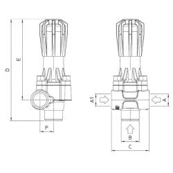Diafragminis slėgio reguliavimo vožtuvas M401, 20 barų 4011510720