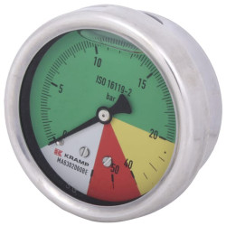 Manometras Ø63mm 0-20-40-60 1/4" BSP galinis prijungimas MA632060BE