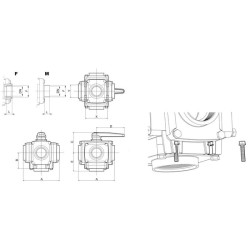 Rutulinis vožtuvas 1 1/2" 12 bar 5 padėčių 453055A66