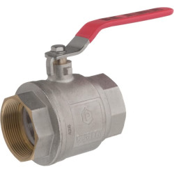 Rutulinis vožtuvas BSP 2x vidinis sriegis 2" + nerūdijančio plieno rankena KS2FKR