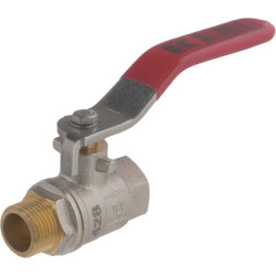 Rutulinis vožtuvas BSP vidinis/išorinis sriegis 3/8 + nerūdijančio plieno rankena KS38MKR