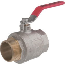 Rutulinis vožtuvas BSP vidinis/išorinis sriegis 1 1/2" + nerūdijančio plieno rankena KS112MKR