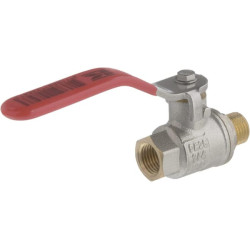 Rutulinis vožtuvas BSP vidinis/išorinis sriegis 1/4" + nerūdijančio plieno rankena KS14MKR