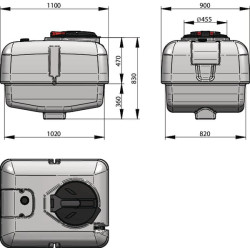 500 litrų PE bakas TANE500PE
