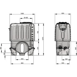 Talpa, 400 litrų, PE TAMIN400PE