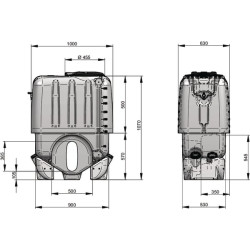 Talpa, 300 litrų, PE TAMIN300PE