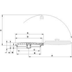 Dangtis su užraktu, viršutinis tvirtinimas 356041