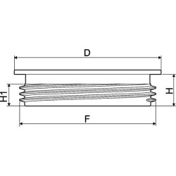 Srieginis dangtelis Ø125 C00001
