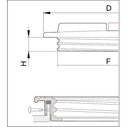 Bako dangtelis + surinkimo žiedas 455 mm 3516261