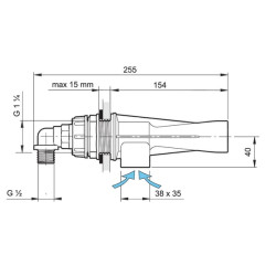 Inžektorius su putplasčio apsauga 3 mm nerūdijančio plieno 5022133
