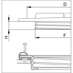 Bako dangtelis + surinkimo žiedas 455 mm 3514261