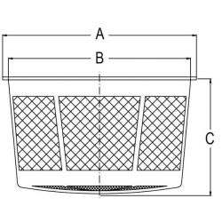 Filtro krepšelis 380 mm skylei 8159002