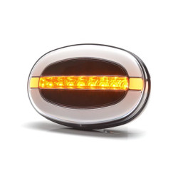 Daugiafunkcinis priekinis žibintas LED, ovalus, 12-24V, 136,4x91x40mm, Kramp LA80036