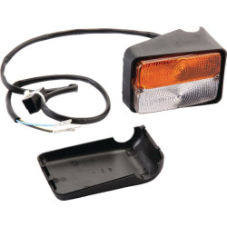 Gabaritinis žibintas, stačiakampis, skaidrus/gintaro spalvos, tvirtinamas varžtais, Cobo 03410000