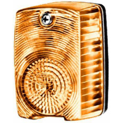 Posūkio lemputė kairė, 21W, stačiakampė, 12V, gintaro spalvos, prisukama, 90x55x60mm, Hella 2BA002652111