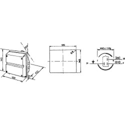 Halogeninis posūkio ir gabaritinis žibintas, priekinis, stačiakampis, 12 V, gintaro/skaidrus, tvirtinamas varžtais, 188 x 100 x 