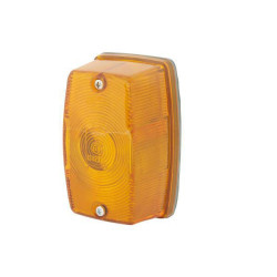 Posūkio lemputė 21W, stačiakampė, 12/24V, gintaro spalvos, prisukama, 114x50x70mm, Hella 2BA002324001