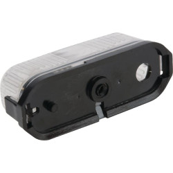 Gabaritinis žibintas, stačiakampis, 12/24V, baltas, prisukamas, 74x27mm, Jokon 135002001