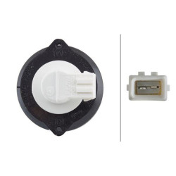 Posūkio lemputė 21 W, apvali, 12 V, skaidri/geltona, korpusas: sidabrinis, prisukamas, Ø 66 mm AMP kištukas, Hella 2BA009001201