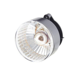 Posūkio lemputė 21 W, apvali, 12 V, skaidri/geltona, korpusas: sidabrinis, prisukamas, Ø 66 mm AMP kištukas, Hella 2BA009001201