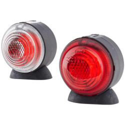 Gabaritinis žibintas 5W, apvalus, 24V, skaidrus, tvirtinamas varžtais, Ø 75mm, Hella 2TJ001633211