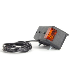 Posūkių ir gabaritinis žibintas RH LED, priekinis, stačiakampis, 12/24V, skaidrus/gintaro spalvos, tvirtinamas varžtais, 150x77x