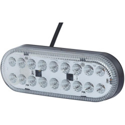 Posūkių ir gabaritinis žibintas LED, priekinis, stačiakampis, 12/24V, skaidrus, tvirtinamas varžtais, 165x31x58mm, Hella ValueFi