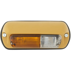 Posūkių ir gabaritinis žibintas RH 18/3W, stačiakampis, 12V, gintaro/skaidrus, tvirtinamas varžtais, Hella 2BE001278021