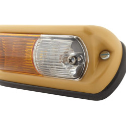 Posūkių ir gabaritinis žibintas RH 18/3W, stačiakampis, 12V, gintaro/skaidrus, tvirtinamas varžtais, Hella 2BE001278021