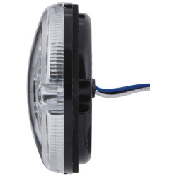 Posūkių ir gabaritinis žibintas LED, priekinis, apvalus, 10/30 V, skaidrus, tvirtinamas varžtais, Ø 95 mm, 17 LED, Hella ValueFi