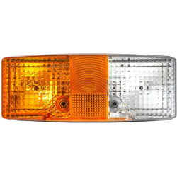 Posūkių ir gabaritinis žibintas RH 21/5W, stačiakampis, 12V, gintaro/skaidrus, tvirtinamas varžtais, 158x51x64mm, Hella 2BE00318