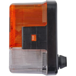 Posūkių ir gabaritinis žibintas LH 21/10W, kvadratinis, 12V, gintaro/skaidrus, tvirtinamas varžtais, 95x54,5x90mm, Hella 2BE0027