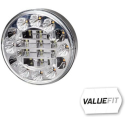 Posūkių ir gabaritinis žibintas LED, priekinis, apvalus, 10/30 V, skaidrus, tvirtinamas varžtais, Ø 122 mm, 24 LED, Hella ValueF