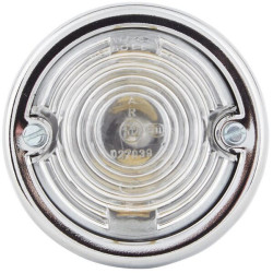 Gabaritinis žibintas 5W, apvalus, 12/24V, skaidrus, tvirtinamas varžtais, Ø 70mm, Hella 2PF997022011