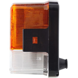 Posūkių ir gabaritinis žibintas RH 21/10W, kvadratinis, 12V, gintaro/skaidrus, tvirtinamas varžtais, 95x54,5x90mm, Hella 2BE0027