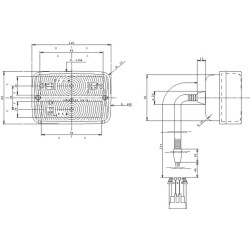 Halogeninis posūkio ir gabaritinis žibintas, priekinis, stačiakampis, 12 V, gintaro/skaidrus, tvirtinamas varžtais, 120xCobo 032