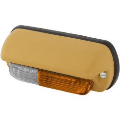 Posūkių ir gabaritinis žibintas kairysis 18 W, stačiakampis, 12 V, gintaro / skaidrus, tvirtinamas varžtais, Hella 2BE001278011