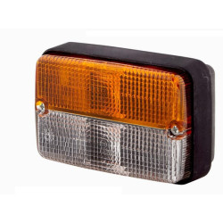 Posūkių ir gabaritinis žibintas 21/5W, stačiakampis, 12V, gintaro/skaidrus, tvirtinamas varžtais, 120x55x80mm, Hella 2BE99713108