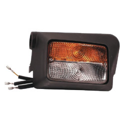 Halogeninis posūkio ir gabarito žibintas RH, priekinis, stačiakampis, 12 V, gintaro/skaidrus, tvirtinamas varžtais, 175xCobo 031