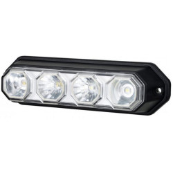 Daugiafunkcinis priekinis žibintas LED, stačiakampis, 12-24V, baltas, 147x37x42mm, 4 LED, Kramp LA80031
