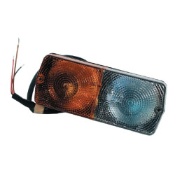 Halogeninis posūkio ir gabarito žibintas RH, priekinis, stačiakampis, 12 V, gintaro/skaidrus, tvirtinamas varžtais, 184 x 70 x 7