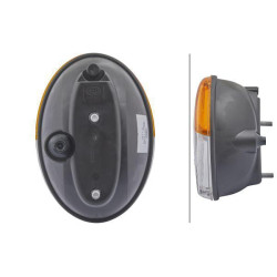 Posūkių ir gabaritinis žibintas, ovalus, 12 V, gintaro spalvos/skaidrus, 140,4xHella 2BE343130081