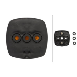 Gabaritinis žibintas 5W, kvadratinis, 12/24V, gintaro spalvos, prisukamas, 62xHella 2PS003057051