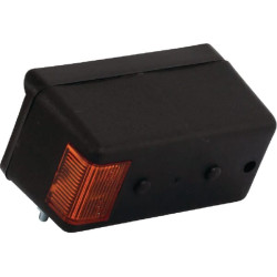 Posūkių ir gabaritinis žibintas RH halogeninis, priekinis, 12/24V, gintaro/baltos spalvos, tvirtinamas varžtais, 150x77 mm, Waś 